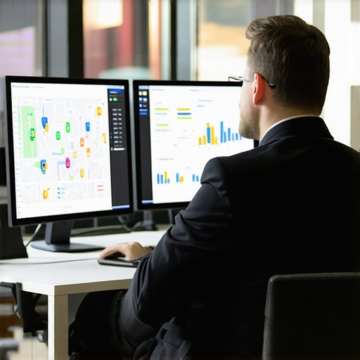 Advanced Local SEO Analysis in Fort Worth SEO strategist analyzing maps and analytics in Fort Worth office