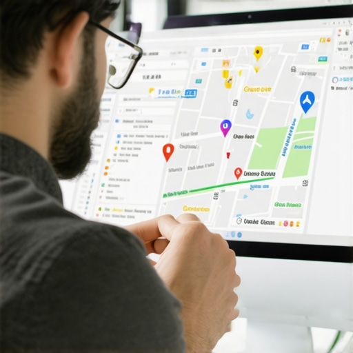 Digital marketer reviewing local SEO analytics for Fort Worth on a computer.