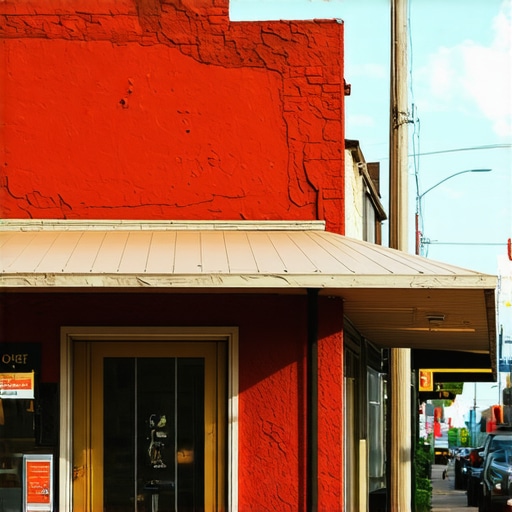 Vibrant storefront in Fort Worth showcasing local business