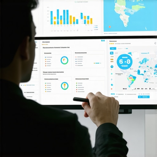 SEO analyst reviewing Fort Worth neighborhood data on a digital dashboard.