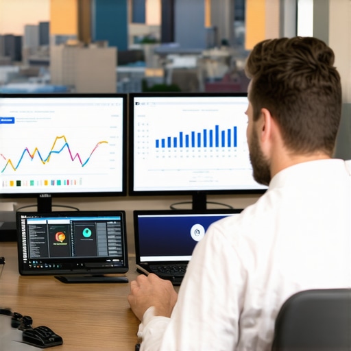 SEO professional analyzing local SEO data with Fort Worth skyline