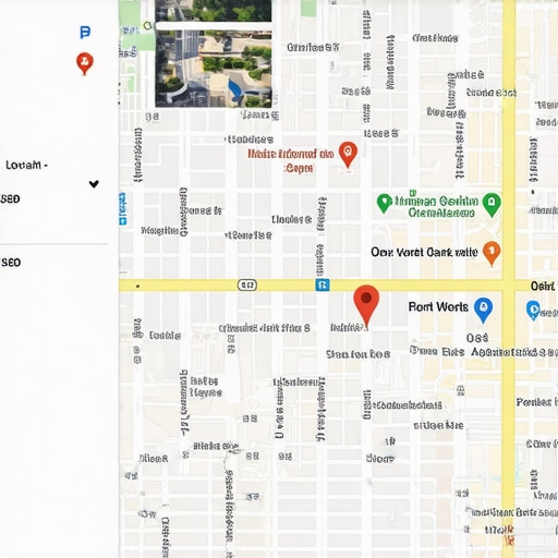 Screenshot of a Google Maps profile with local SEO features for Fort Worth