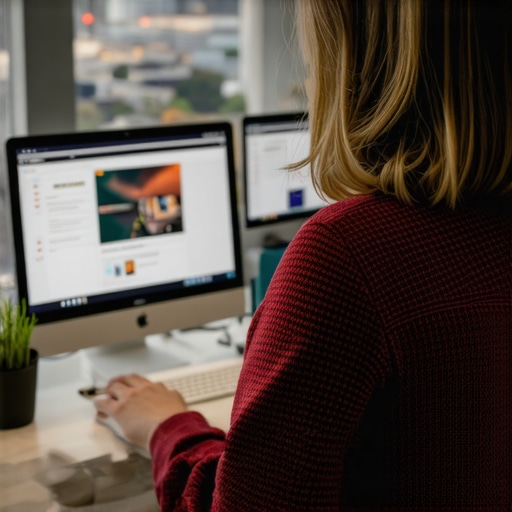 Managing Local SEO for Fort Worth Person using SEO tools on a laptop with Fort Worth city skyline in background.