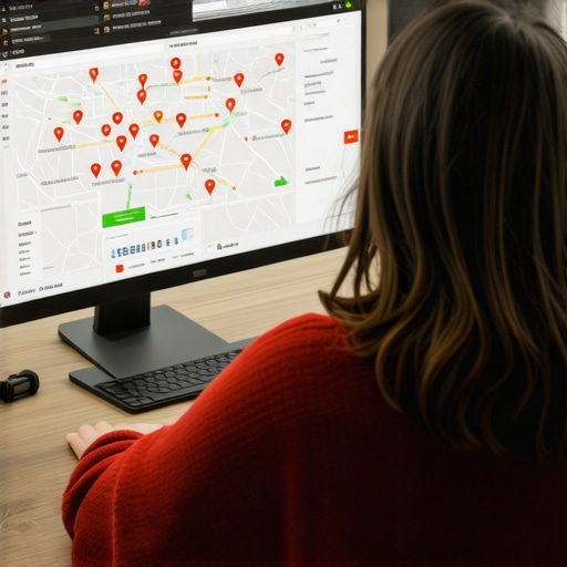 Analyzing Local SEO Data in Fort Worth Person reviewing SEO analytics with Fort Worth maps and tools on a computer