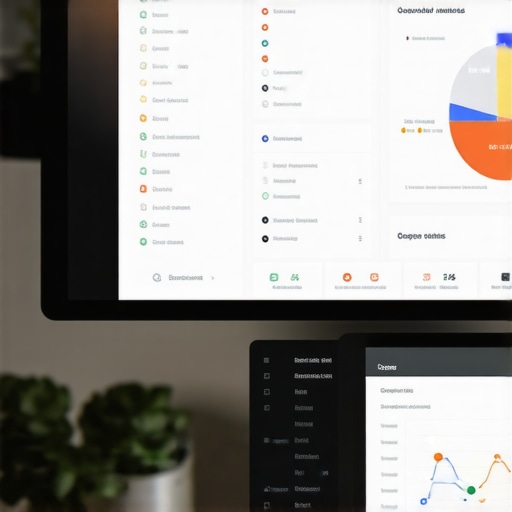 A digital marketing dashboard displaying SEO analytics, maps ranking data, and structured data insights