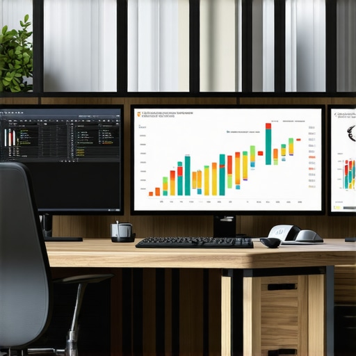 A modern office setup with screens displaying local SEO analytics, citation management, and Google Maps rankings.