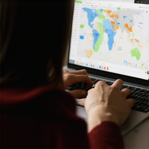 Person analyzing local SEO metrics on a laptop for Fort Worth business