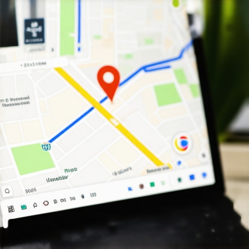 Local SEO Tools for Maps Maintenance Laptop displaying SEO analytics with local tools like BrightLocal and SEMrush open