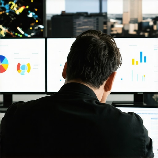Analyzing Local SEO Data for Fort Worth Professional reviewing SEO analytics and local maps performance on multiple monitors.